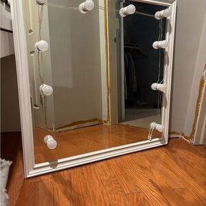 White Vanity Mirror with Lights